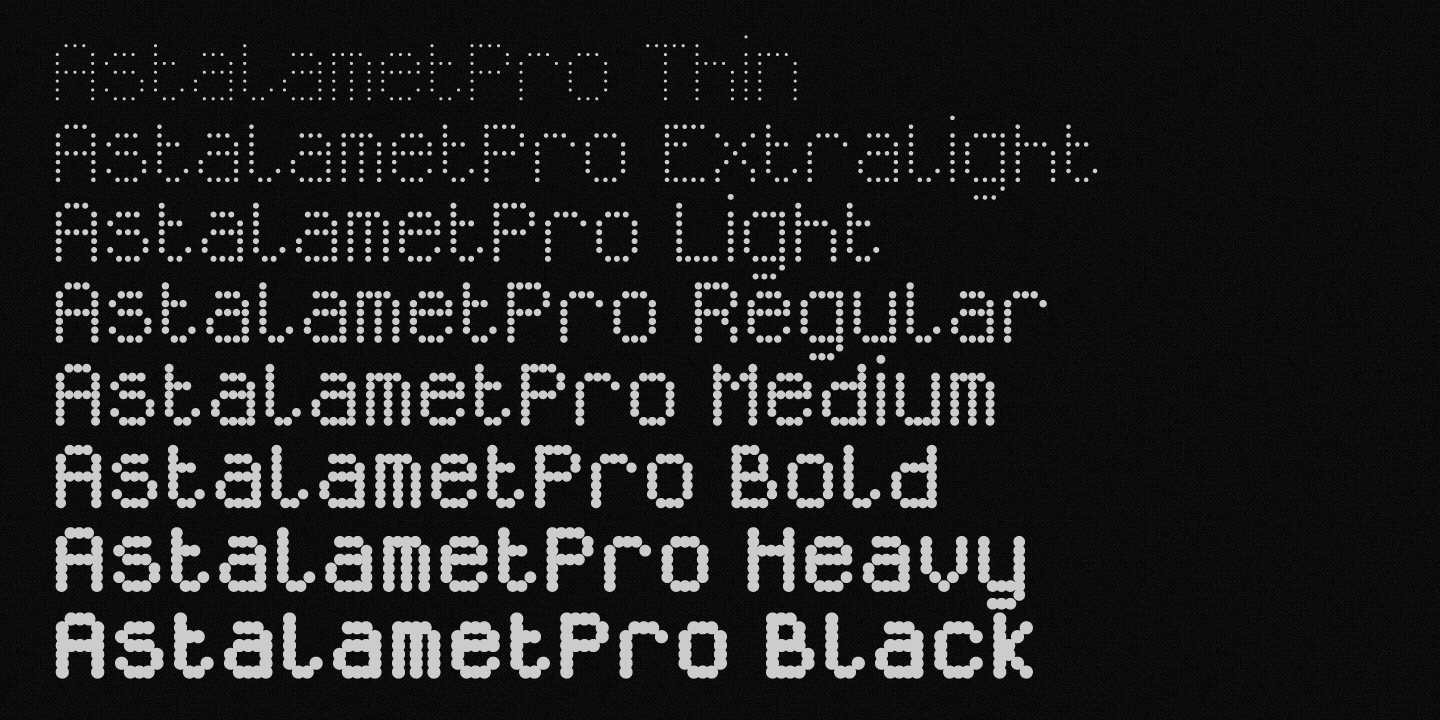 Astalamet Pro Font Poster #1