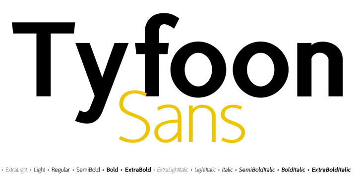 Tyfoon Sans Poster