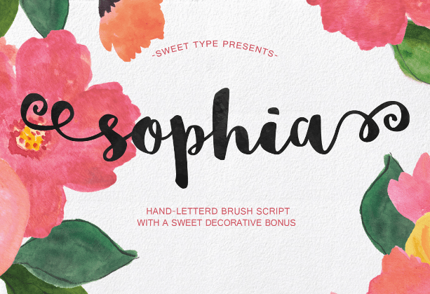 Sophia Font Poster #1