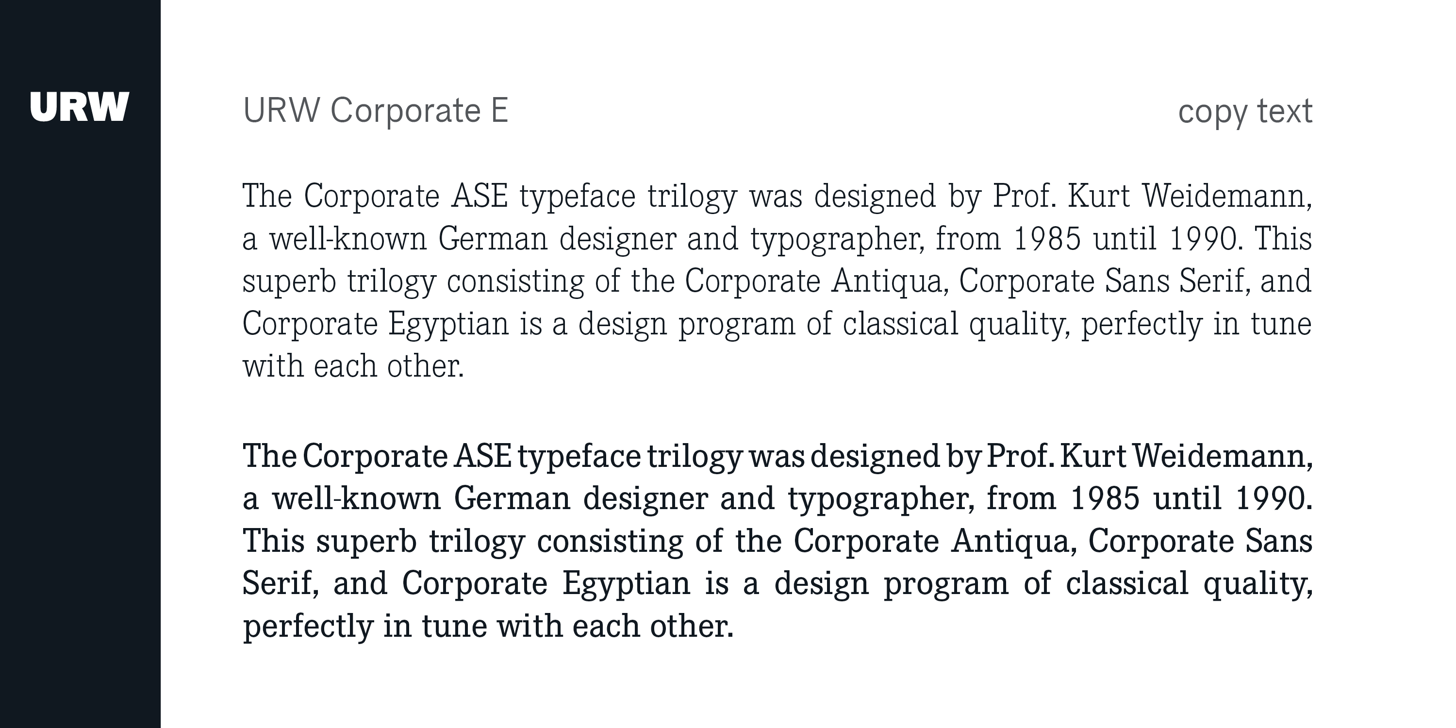 Corporate E Font Poster #1