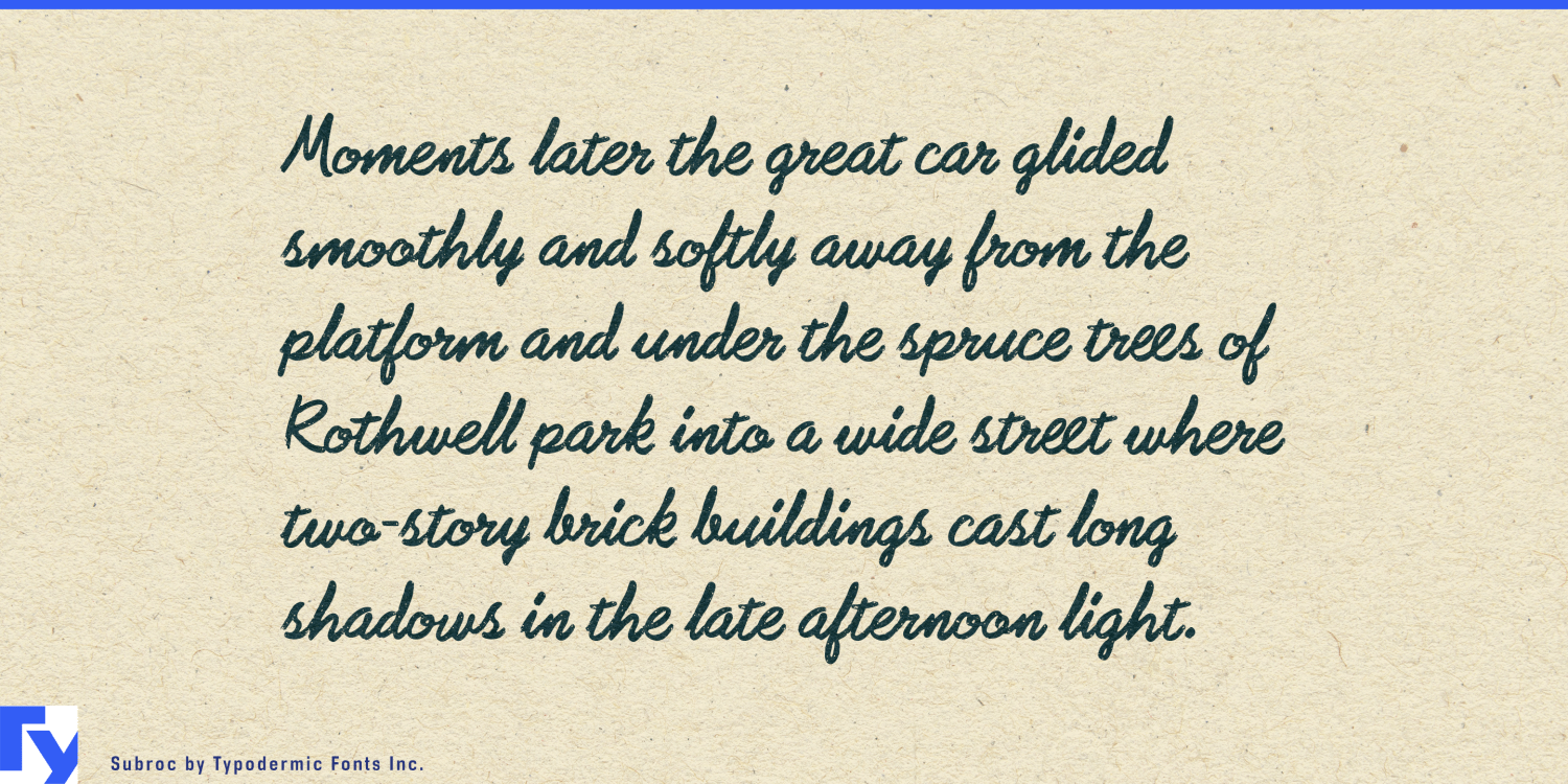 Subroc Font Poster #1