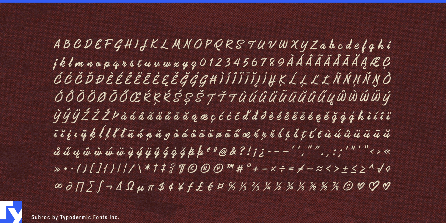Subroc Font Poster #1