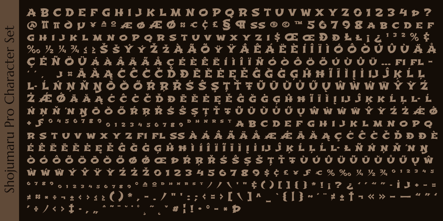 Shojumaru Pro Font Poster #1