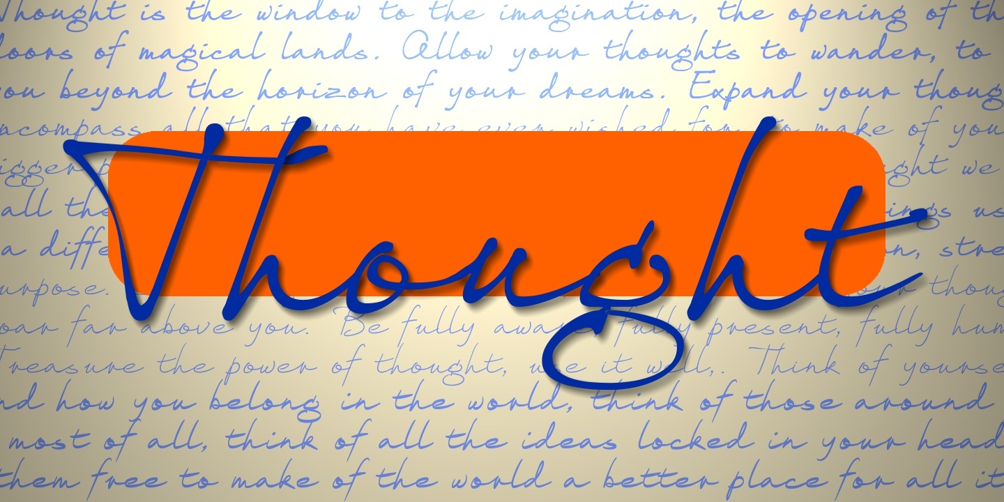 Thought Font Poster #1