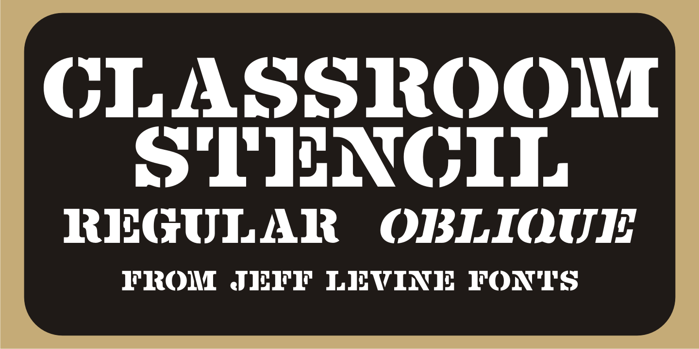 Classroom Stencil Font Poster #1