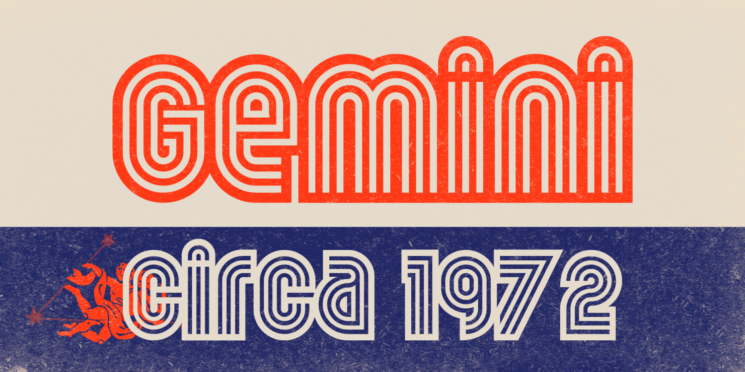 Gemini Circa 1972 Font Poster #1