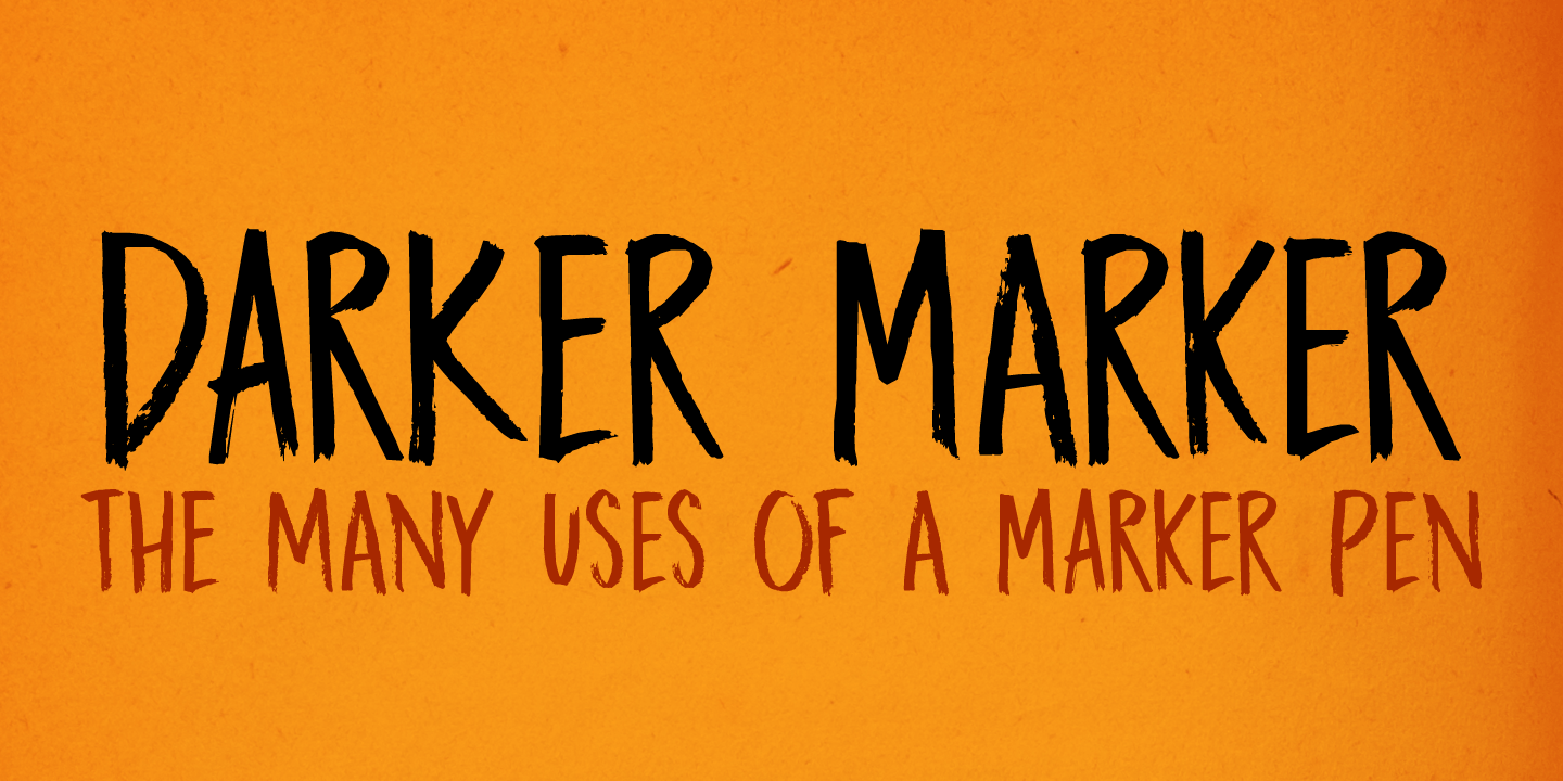 Darker Marker Font Poster #1