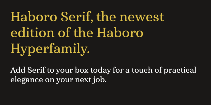 Haboro Serif Font Poster #1