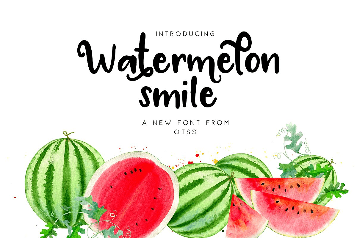 Watermelon Smile Font Family Poster