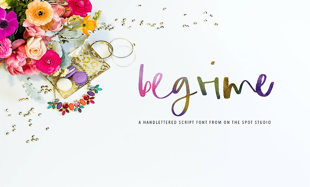 Begrime Font Family Poster