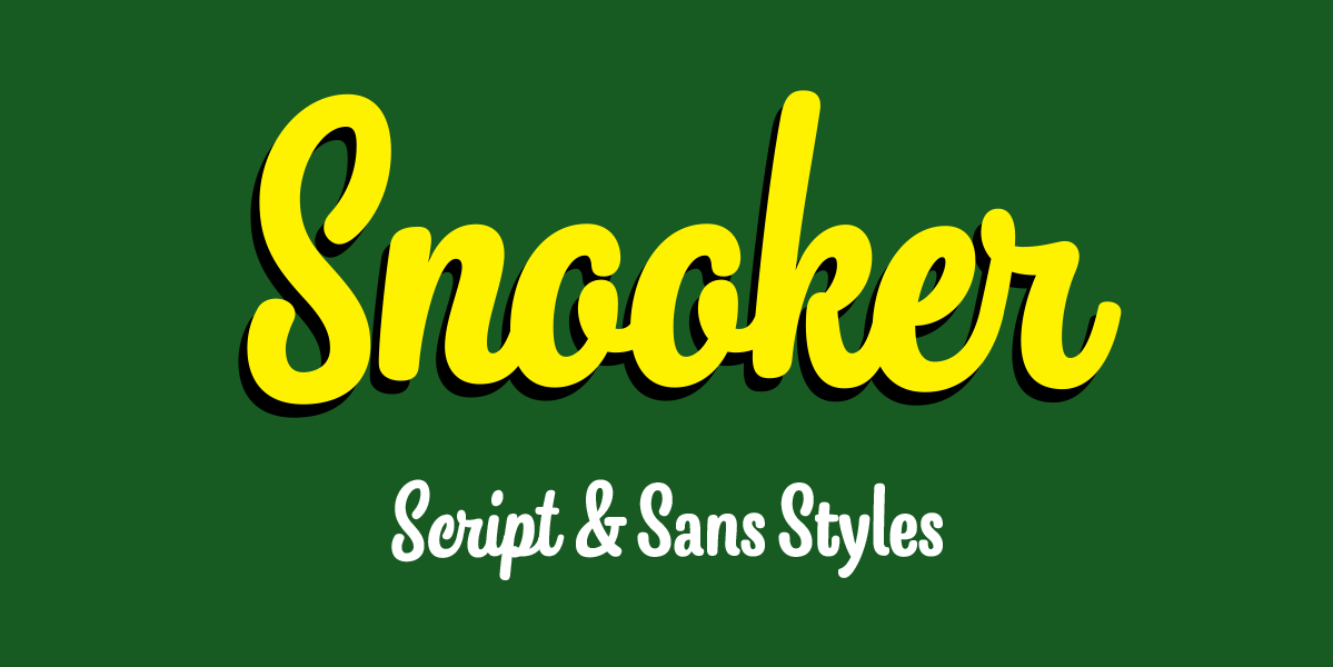 Snooker Font Family Poster