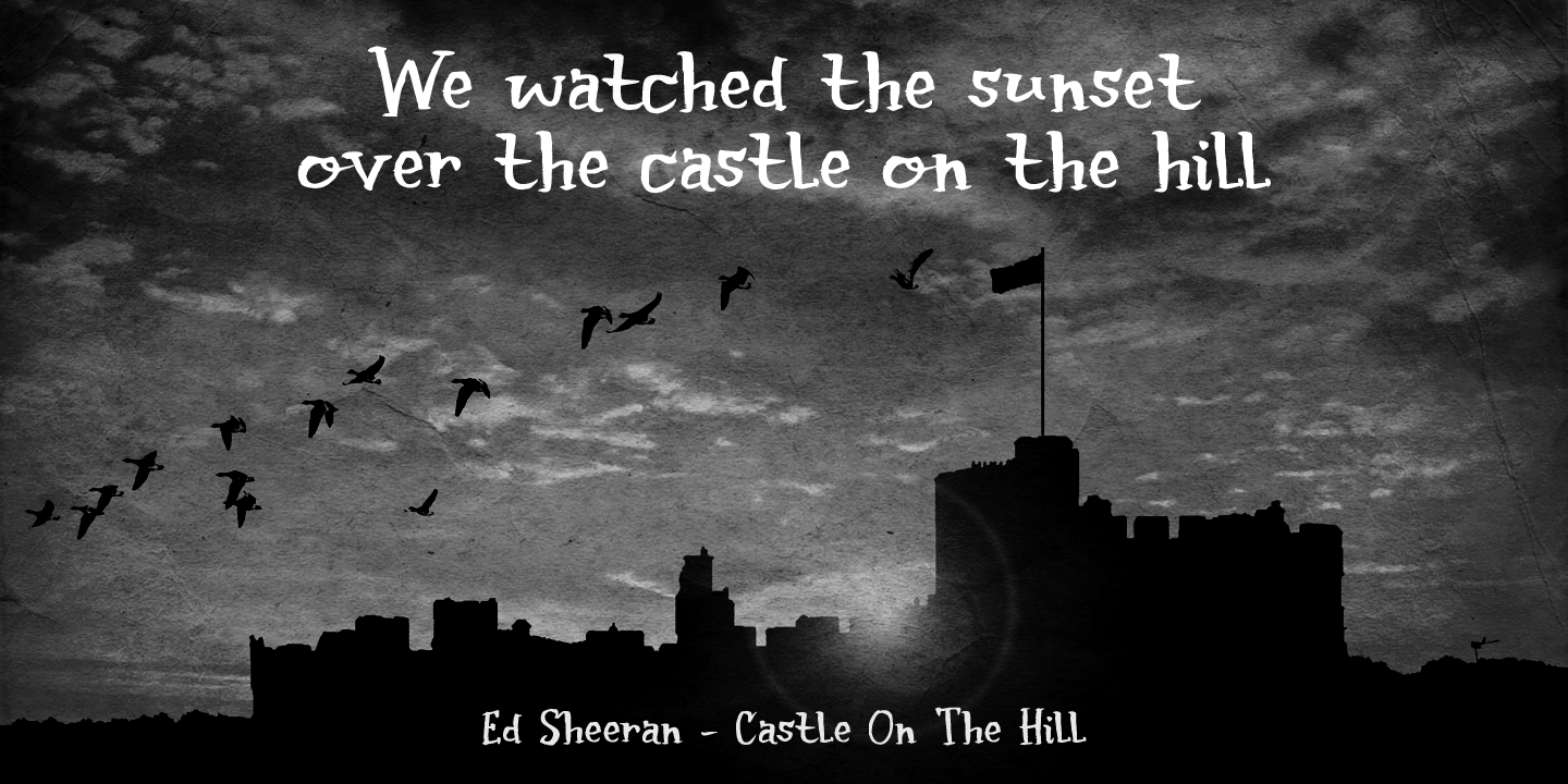 Castle On The Hill Font Poster #1