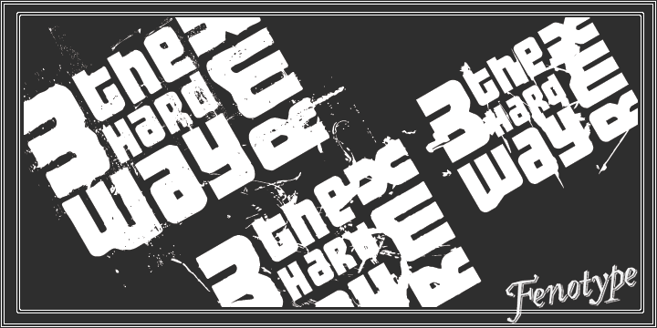 3 The Hard Way RMX Font Family Poster