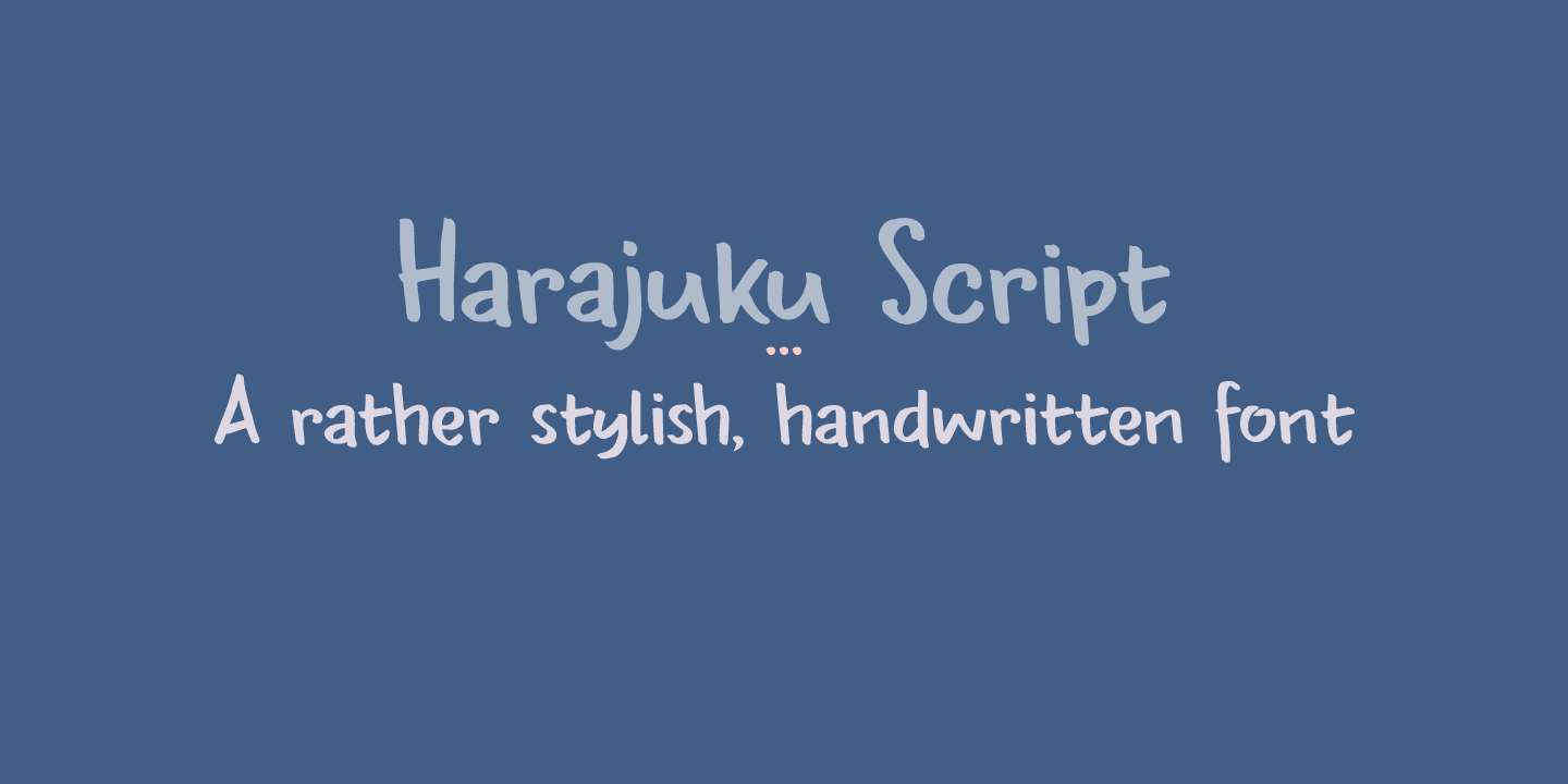 Harajuku Script Font Poster #1