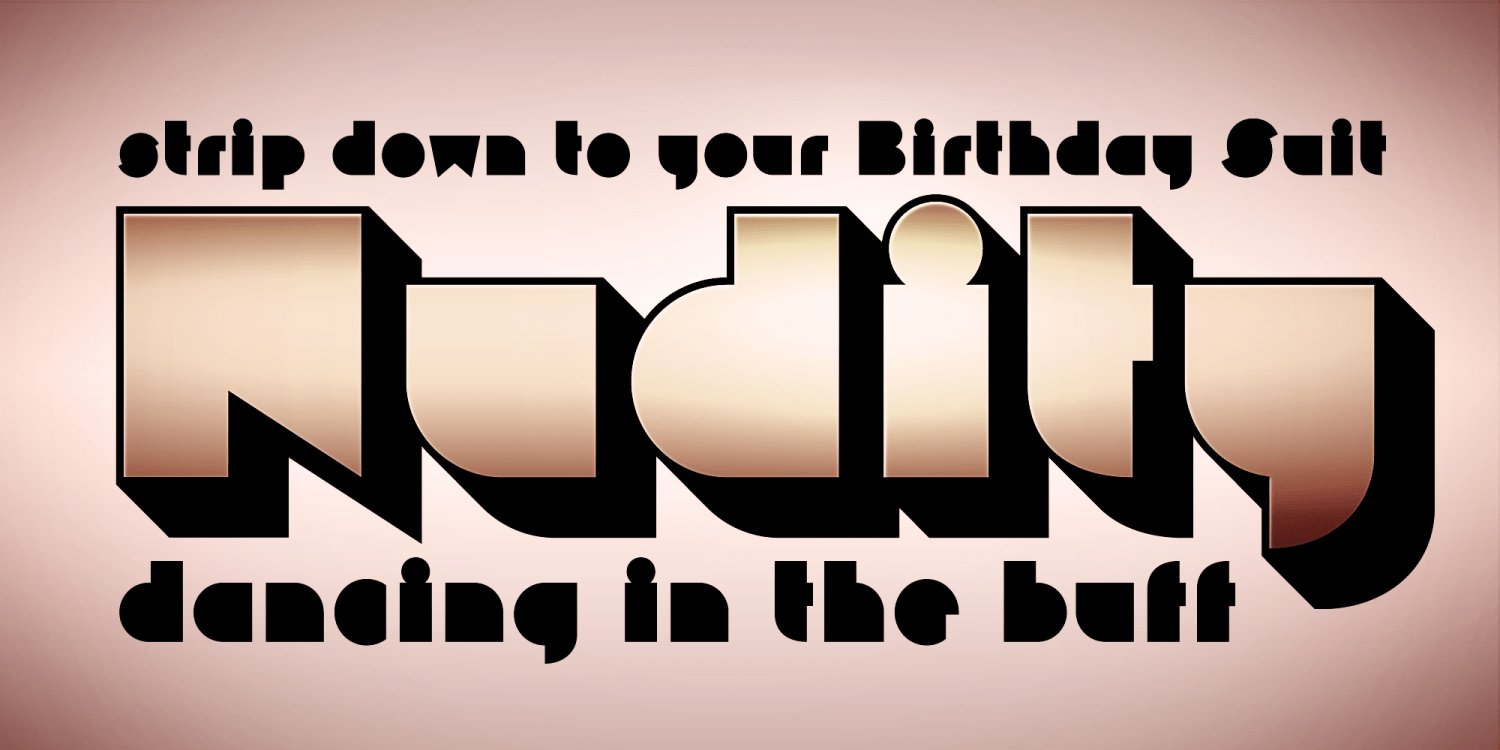 Nudity Font Poster #1