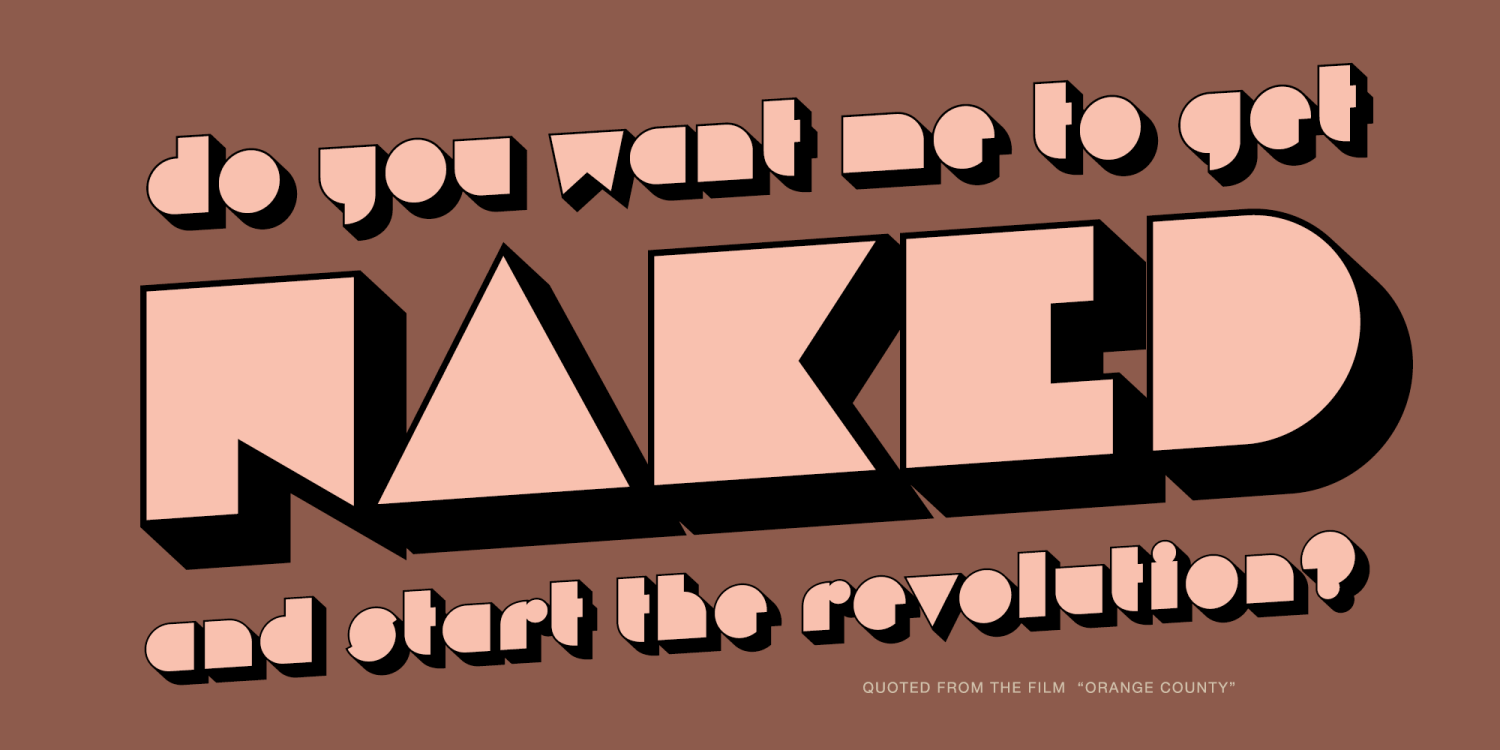 Nudity Font Poster #1