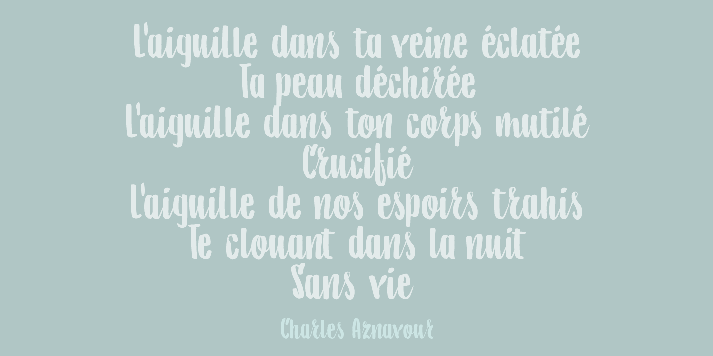 Aiguille Font Poster #1