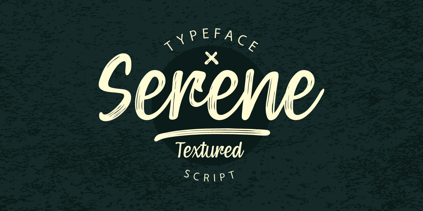 Serene Textured Script Font Poster #1