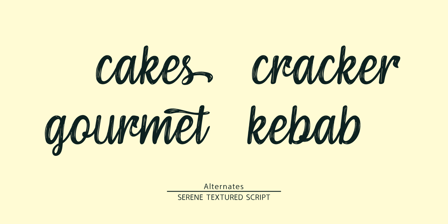 Serene Textured Script Font Poster #1