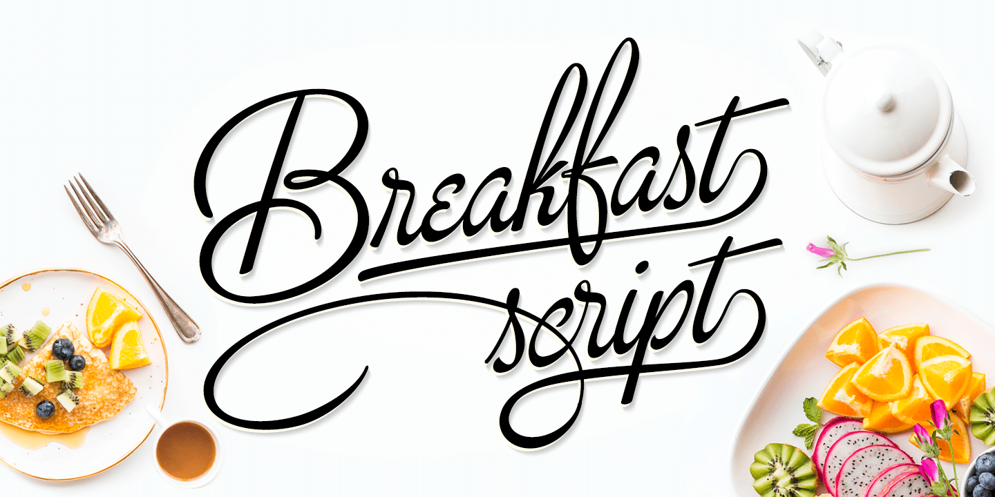 Breakfast Script Font Family Poster
