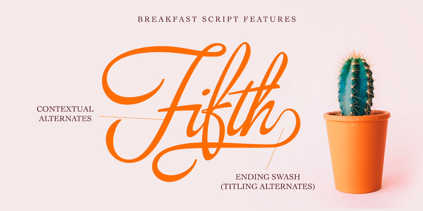 Breakfast Script Font Poster #1