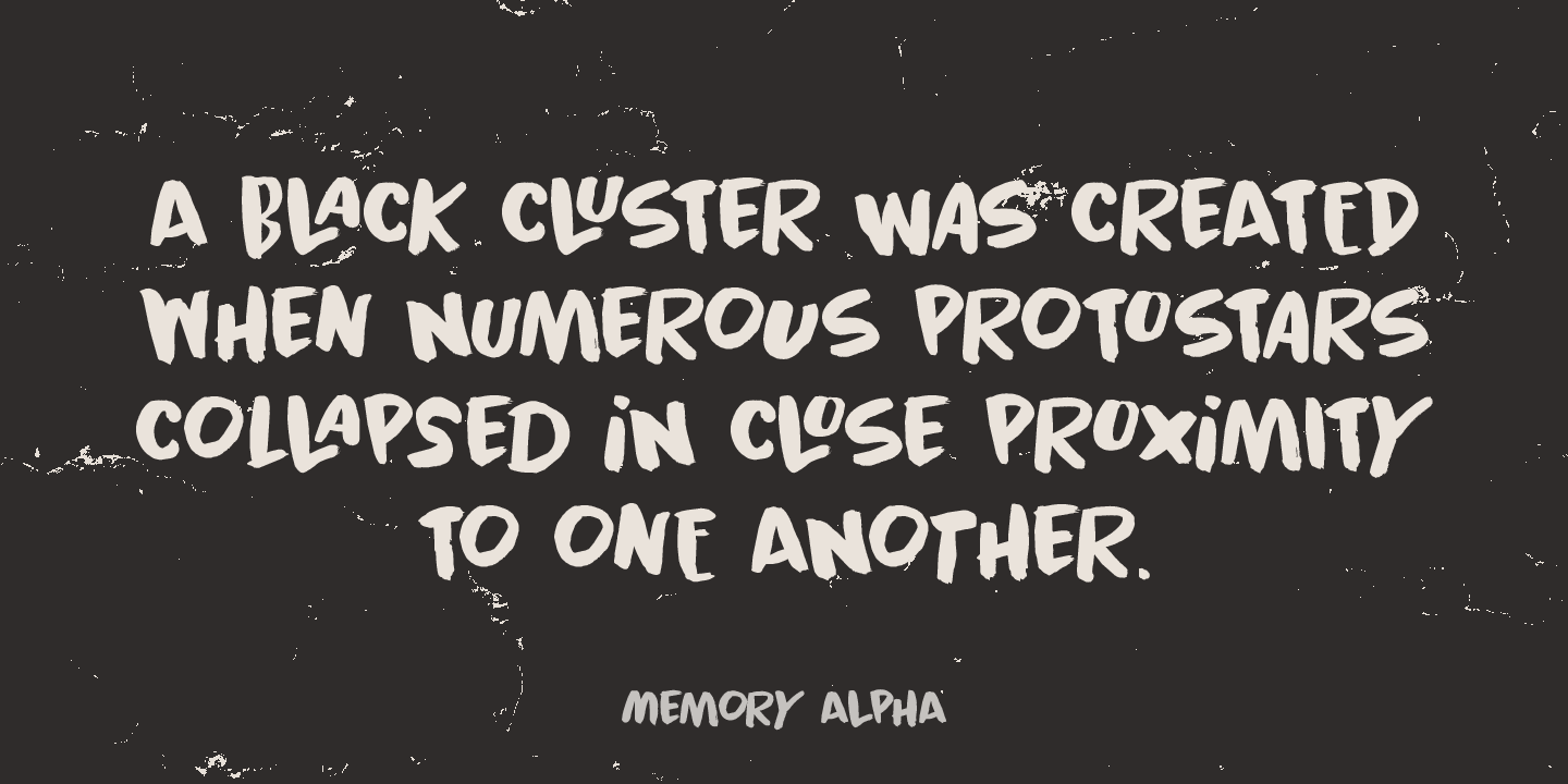Black Cluster Font Poster #1