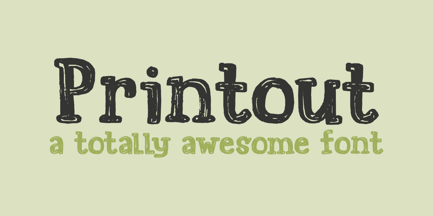 Printout Font Poster #1
