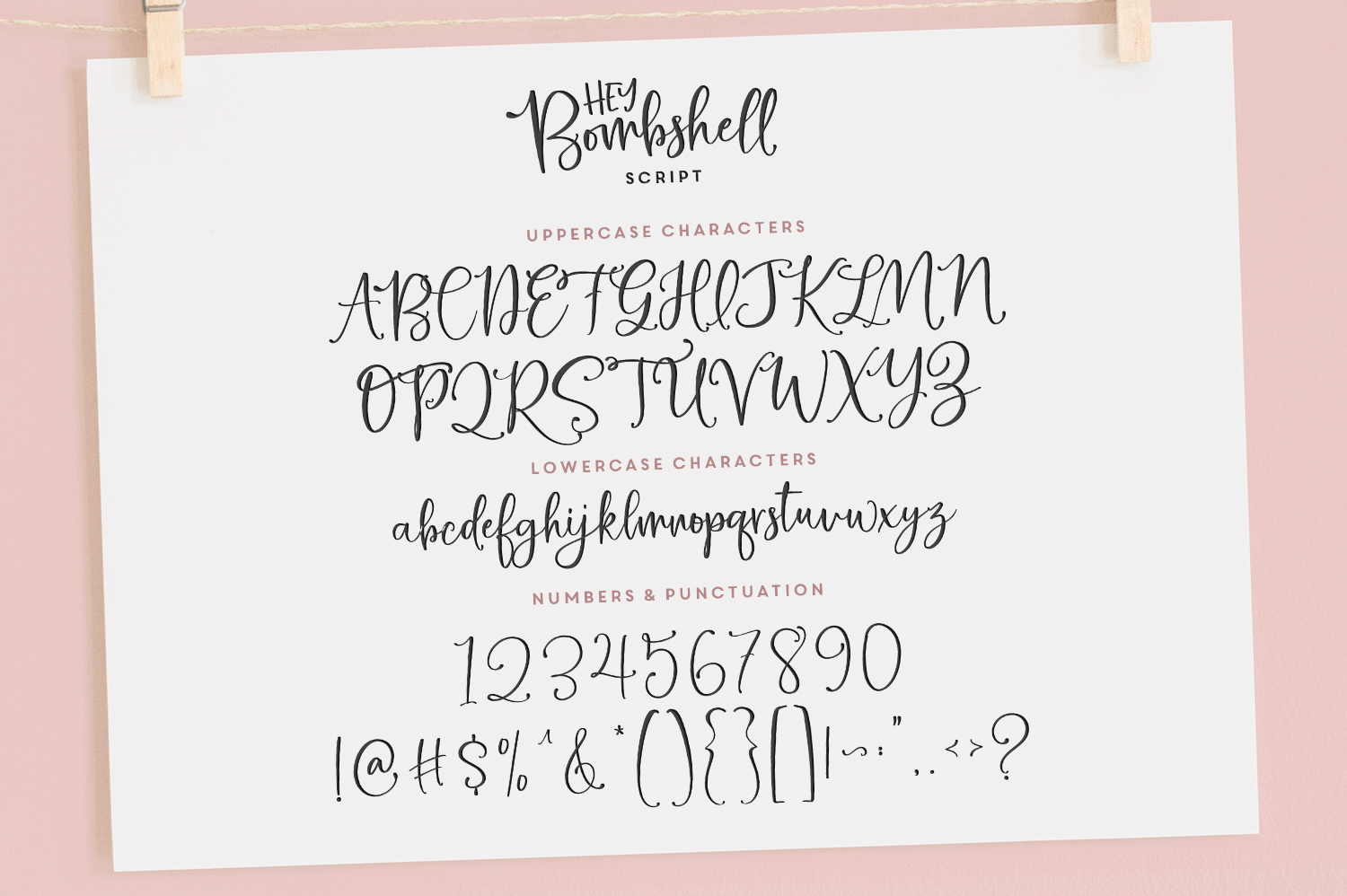 Hey Bombshell Font Poster #1