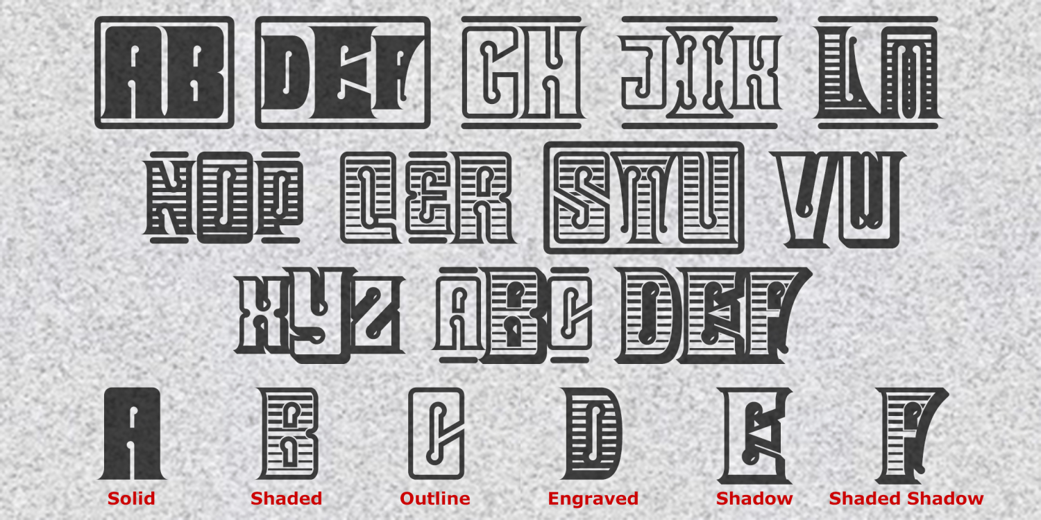Tablet Monograms Font Family Poster