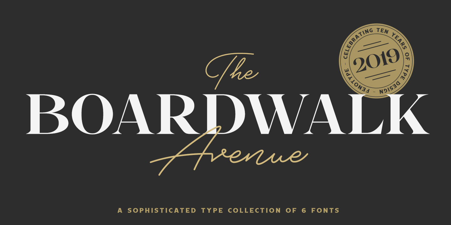 Boardwalk Avenue Pen Font Family Poster