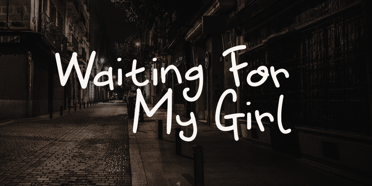 Waiting For My Girl Font Poster #1
