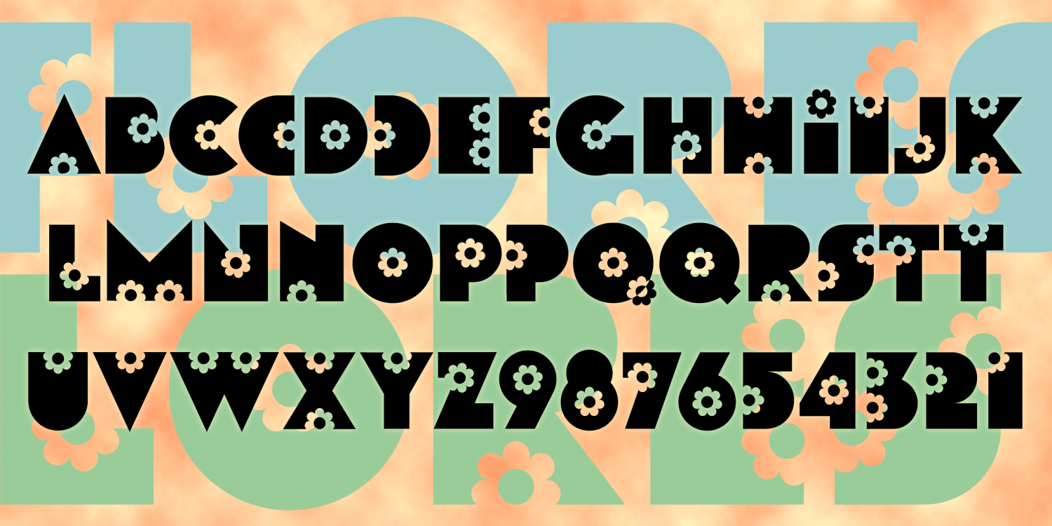 Flores Font Family Poster