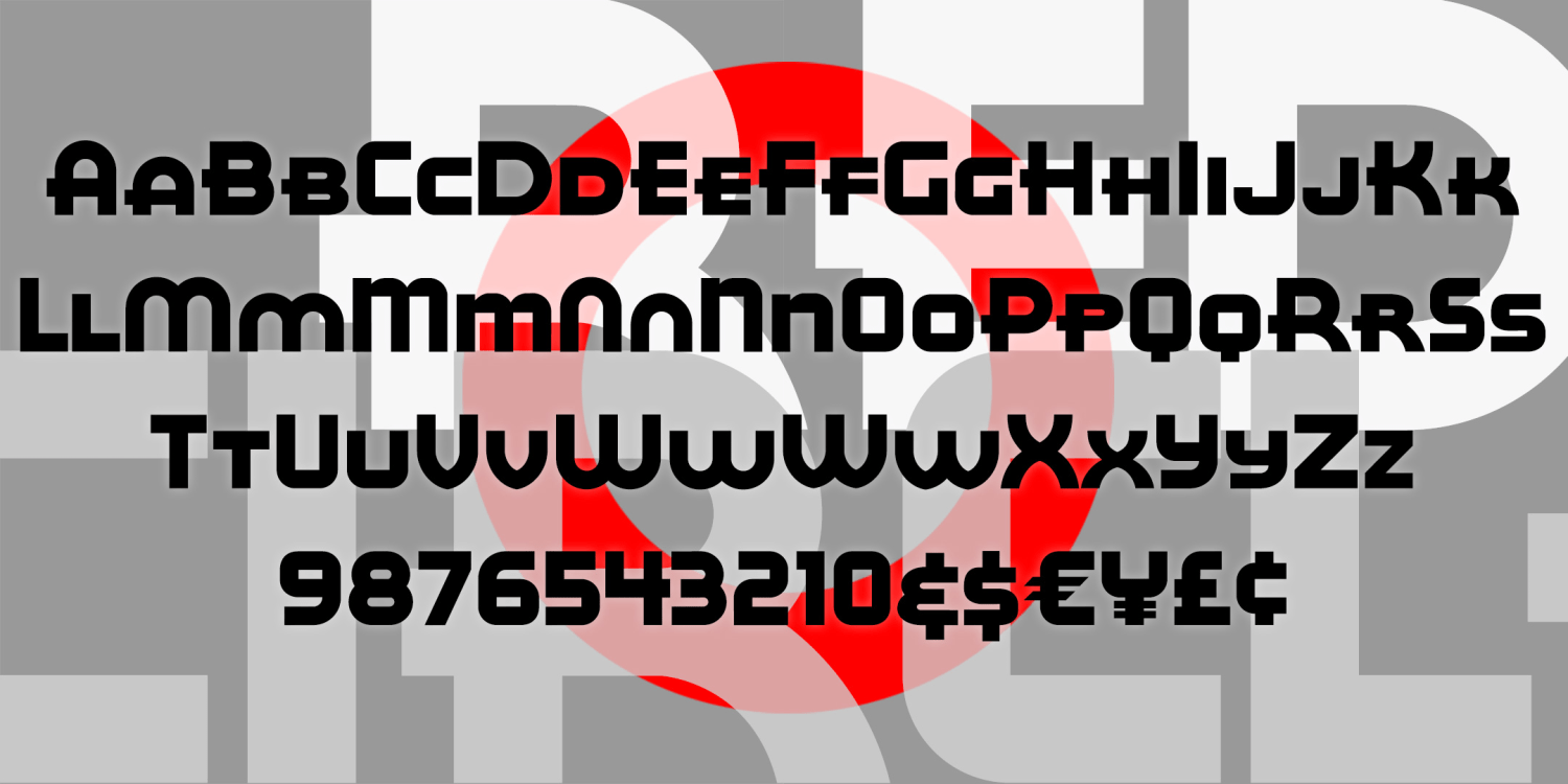 Red Circle Font Family Poster
