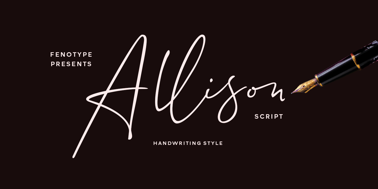 Allison Script Font Family Poster