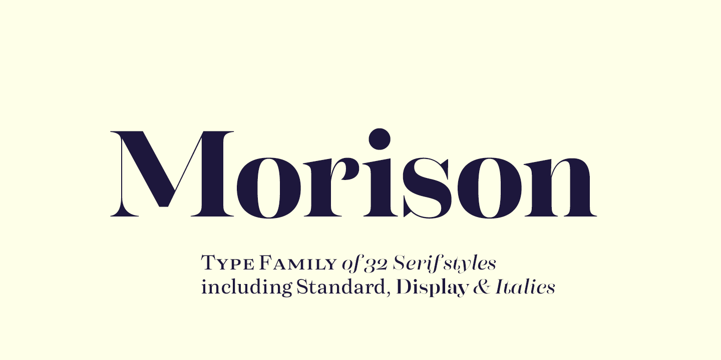 Morison Font Family Poster