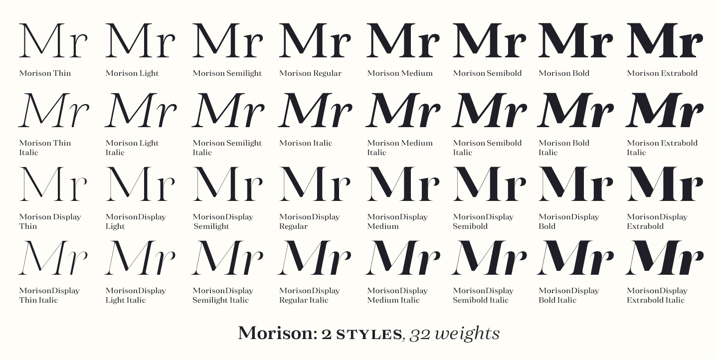 Morison Font Poster #1