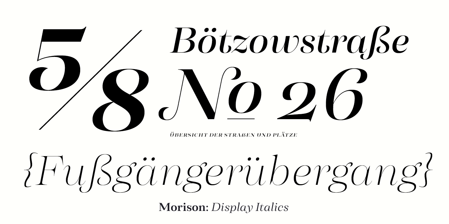 Morison Font Poster #1