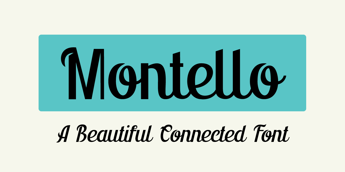 Montello Font Poster #1