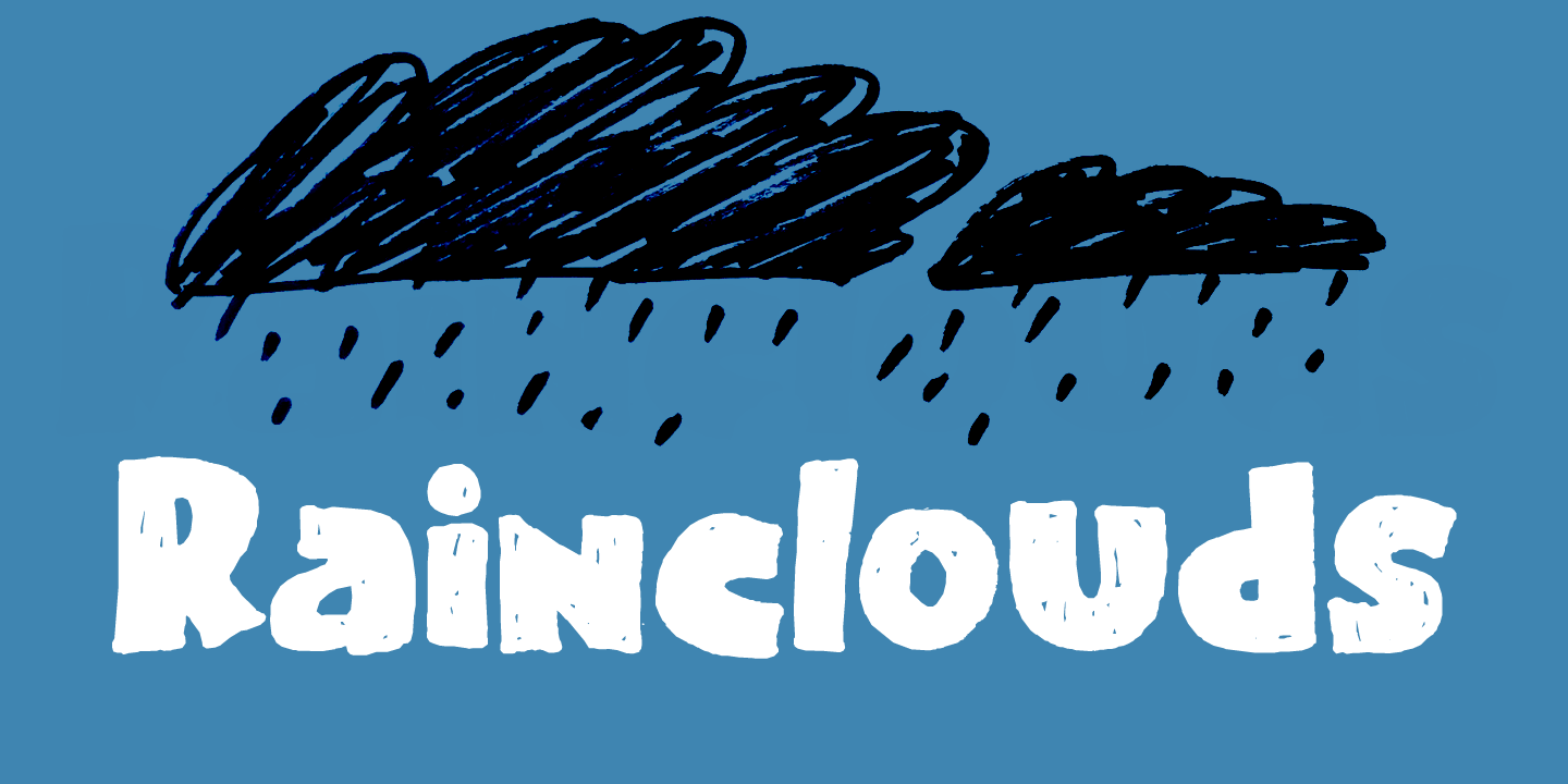 Rainclouds Font Poster #1