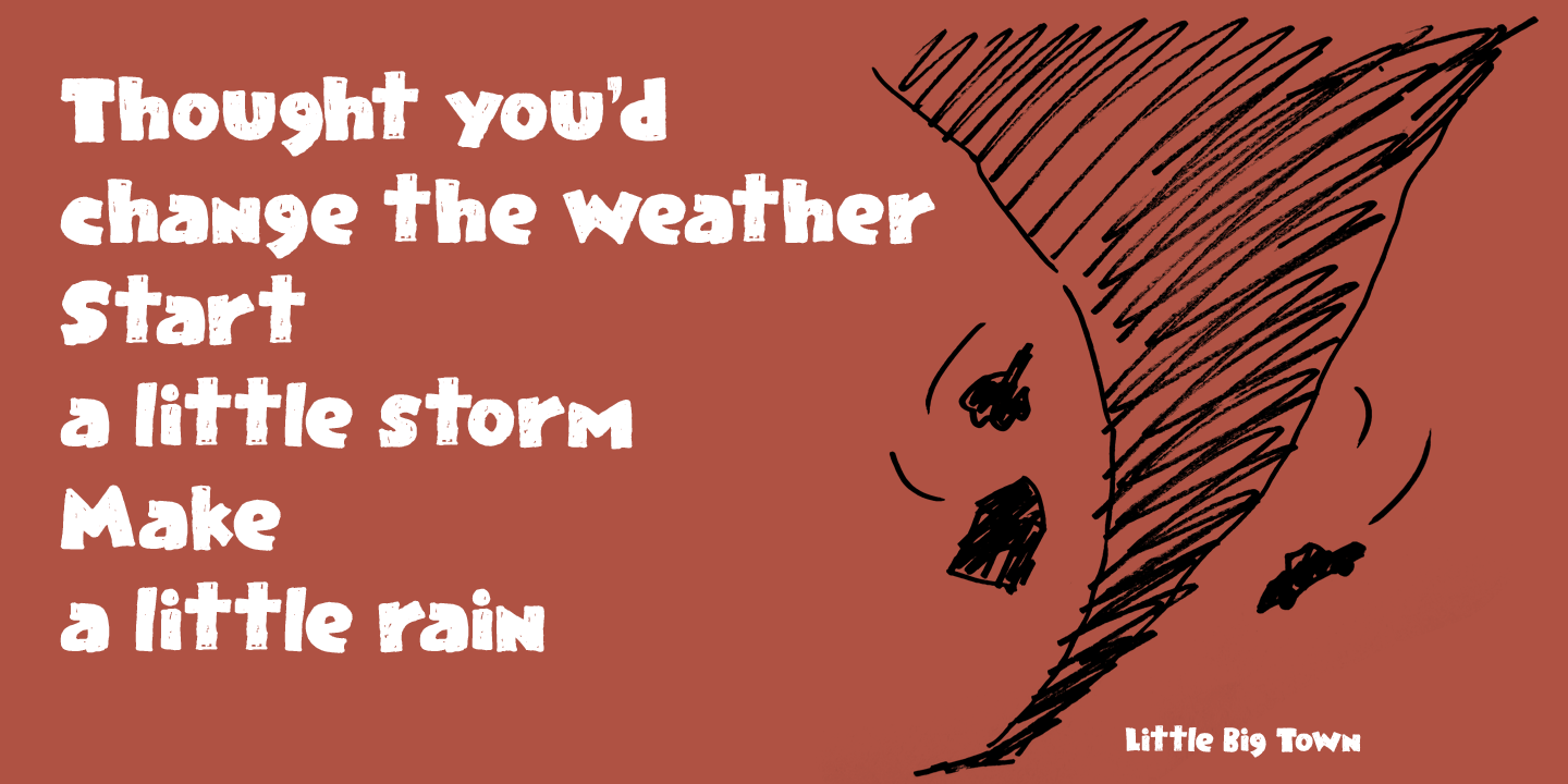 Rainclouds Font Poster #1