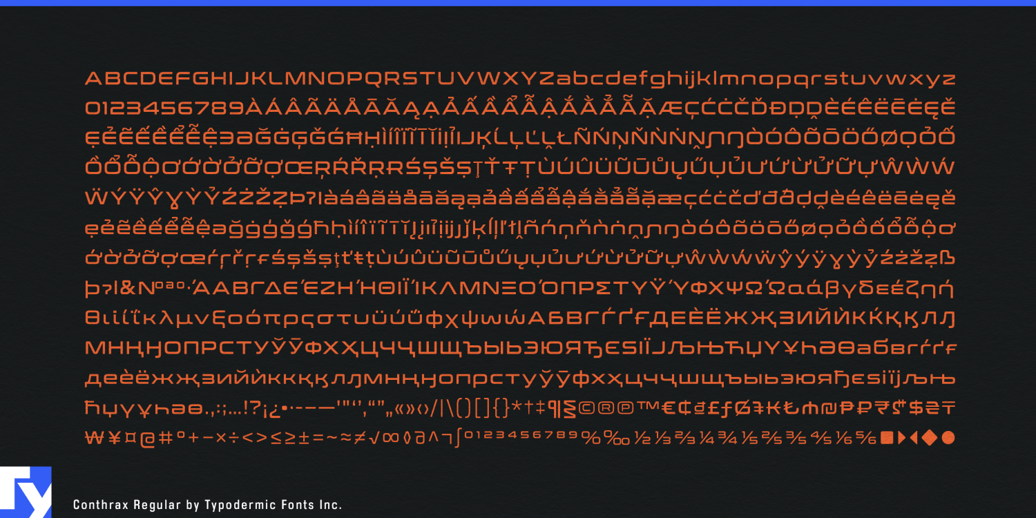 Conthrax Font Poster #1