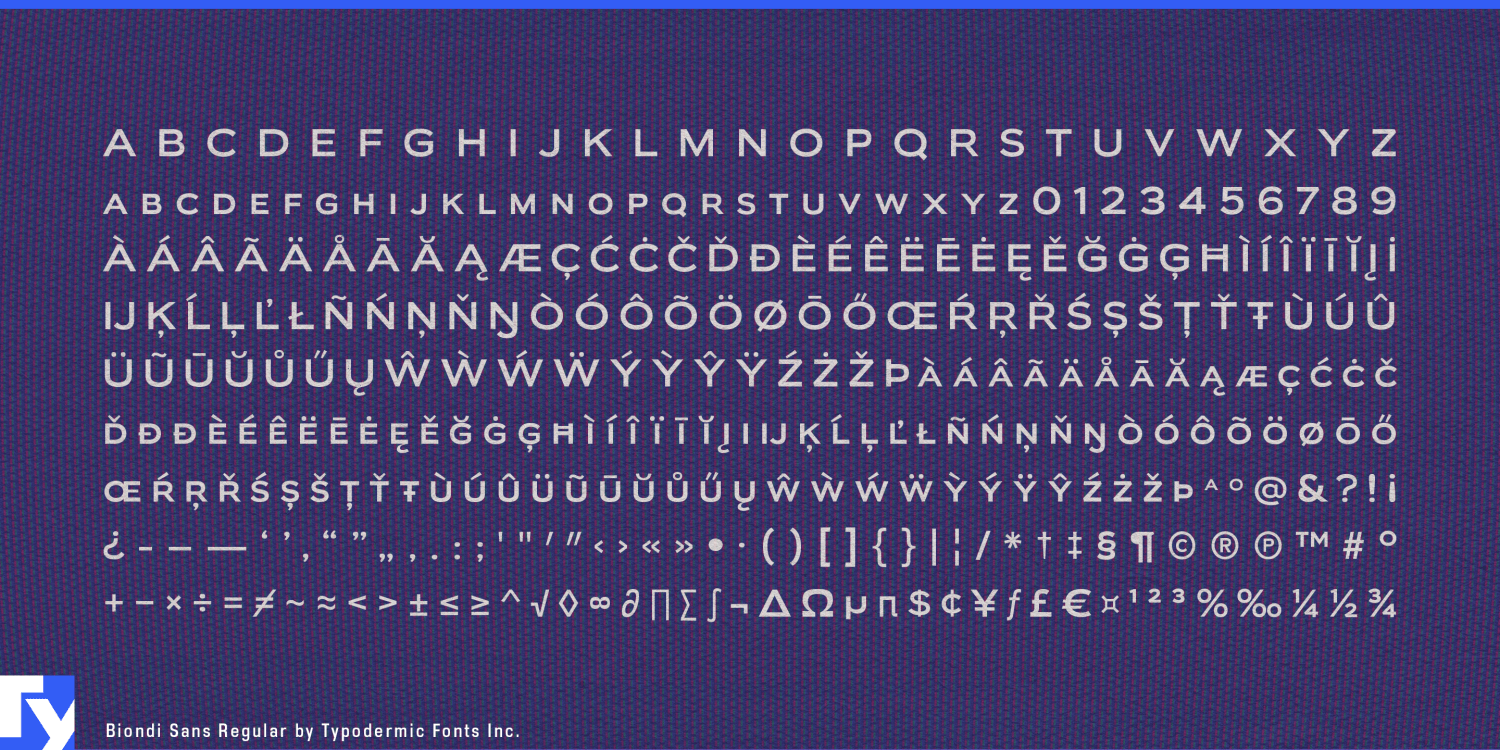 Biondi Sans Font Poster #1