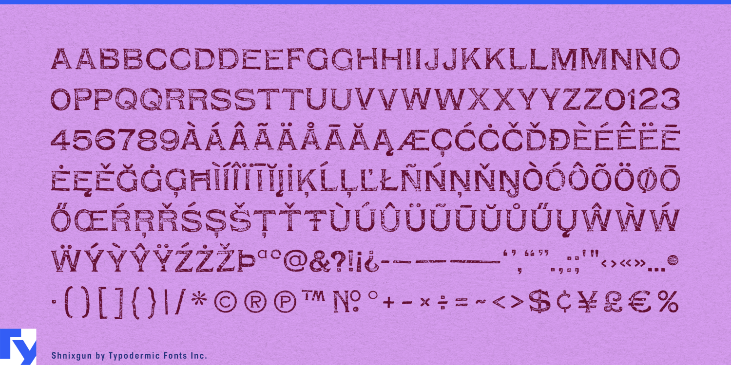 Shnixgun Font Poster #1