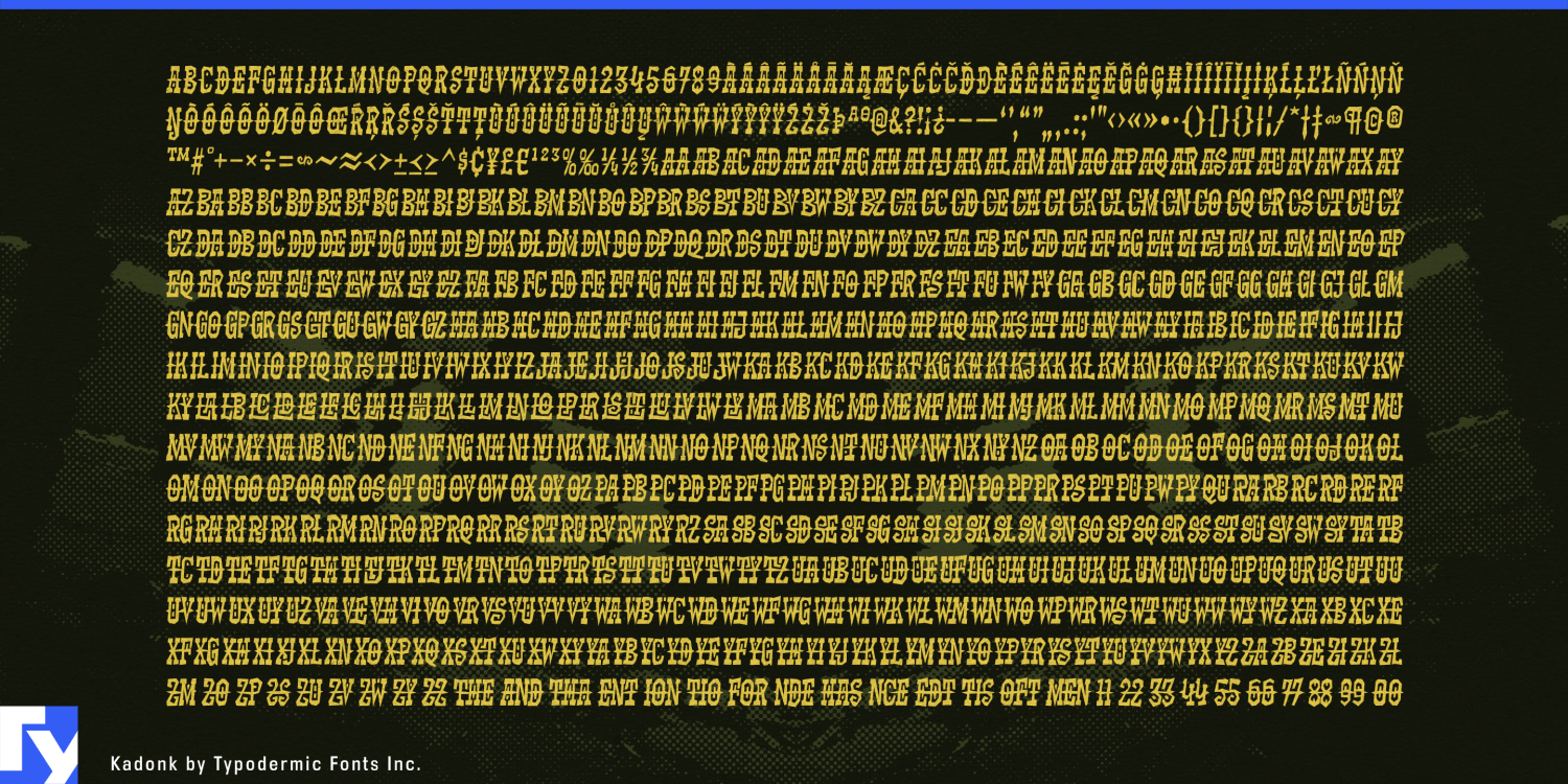 Kadonk Font Poster #1