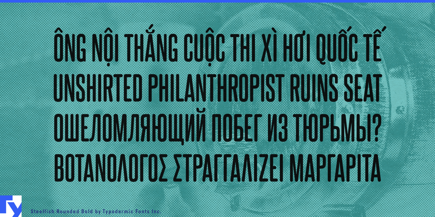 Steelfish Rounded Font Poster #1