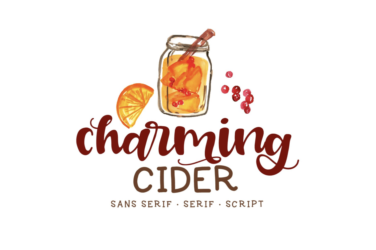 Charming Cider Font Family Poster
