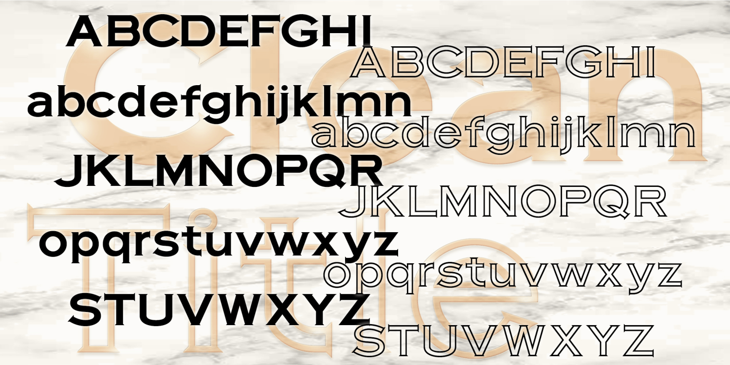 Clean Title Font Family Poster