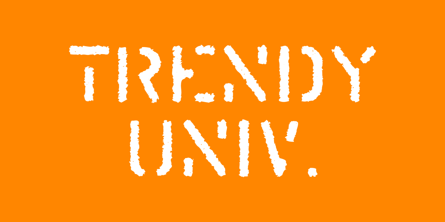 Trendy University Font Poster #1