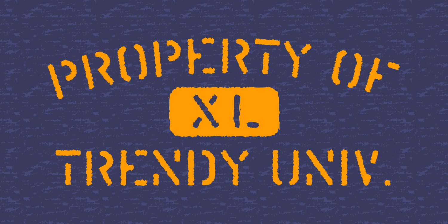 Trendy University Font Poster #1