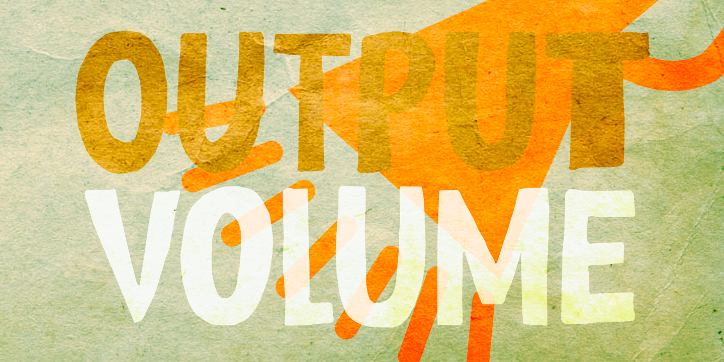 Output Volume Font Poster #1